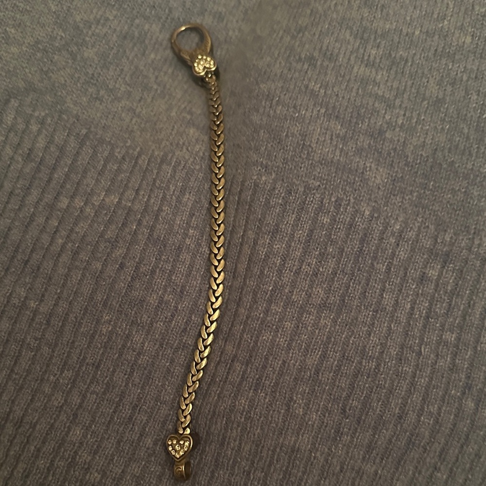 Brighton silver Tone Bracelet with Heart Accents 7 inches